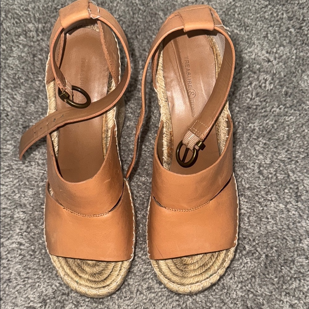 Treasure & Bond Brown Espadrille Sandals